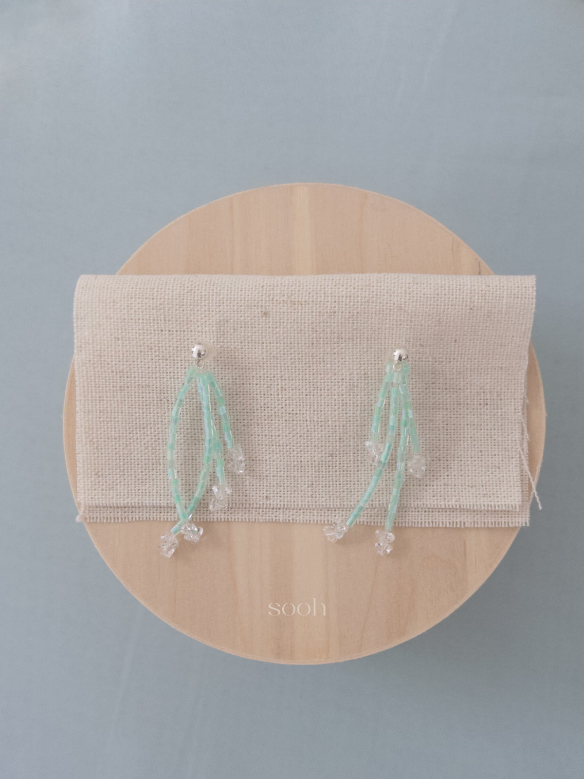 Seaside Sparkle Earrings - Mint Blue
